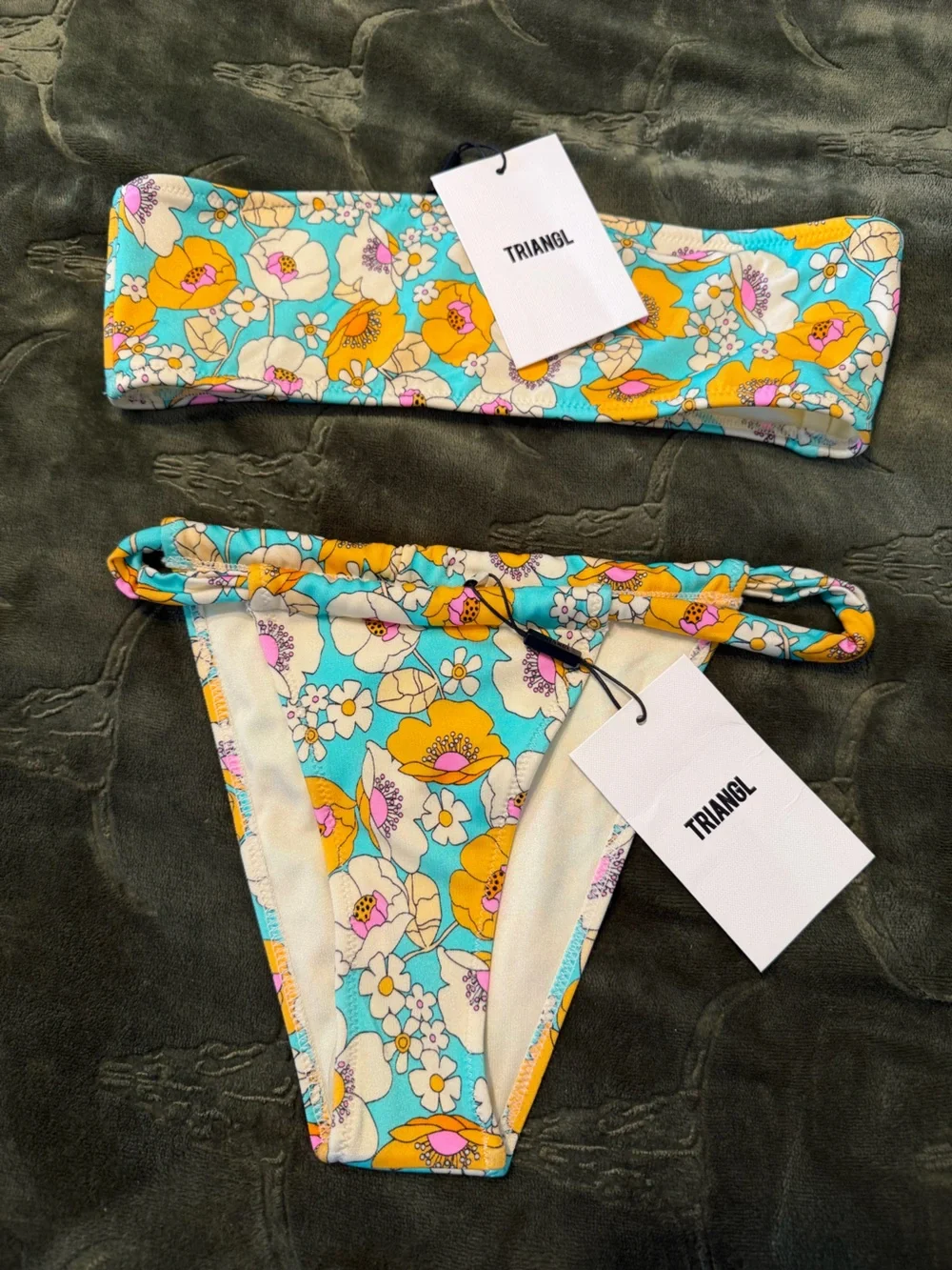 Women’s triangl swimwear Floral Bandeau Bikini